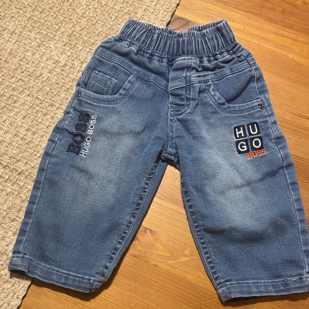 Hugo Boss Kids Elastic Waist Blue Jeans